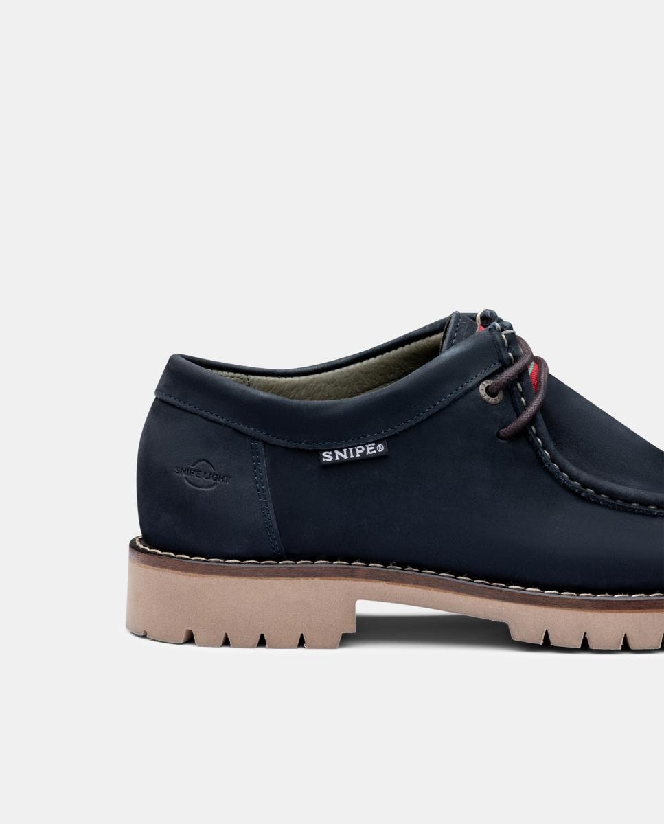 Wallabees em Nobuck Engordurada Azul-marinho-5