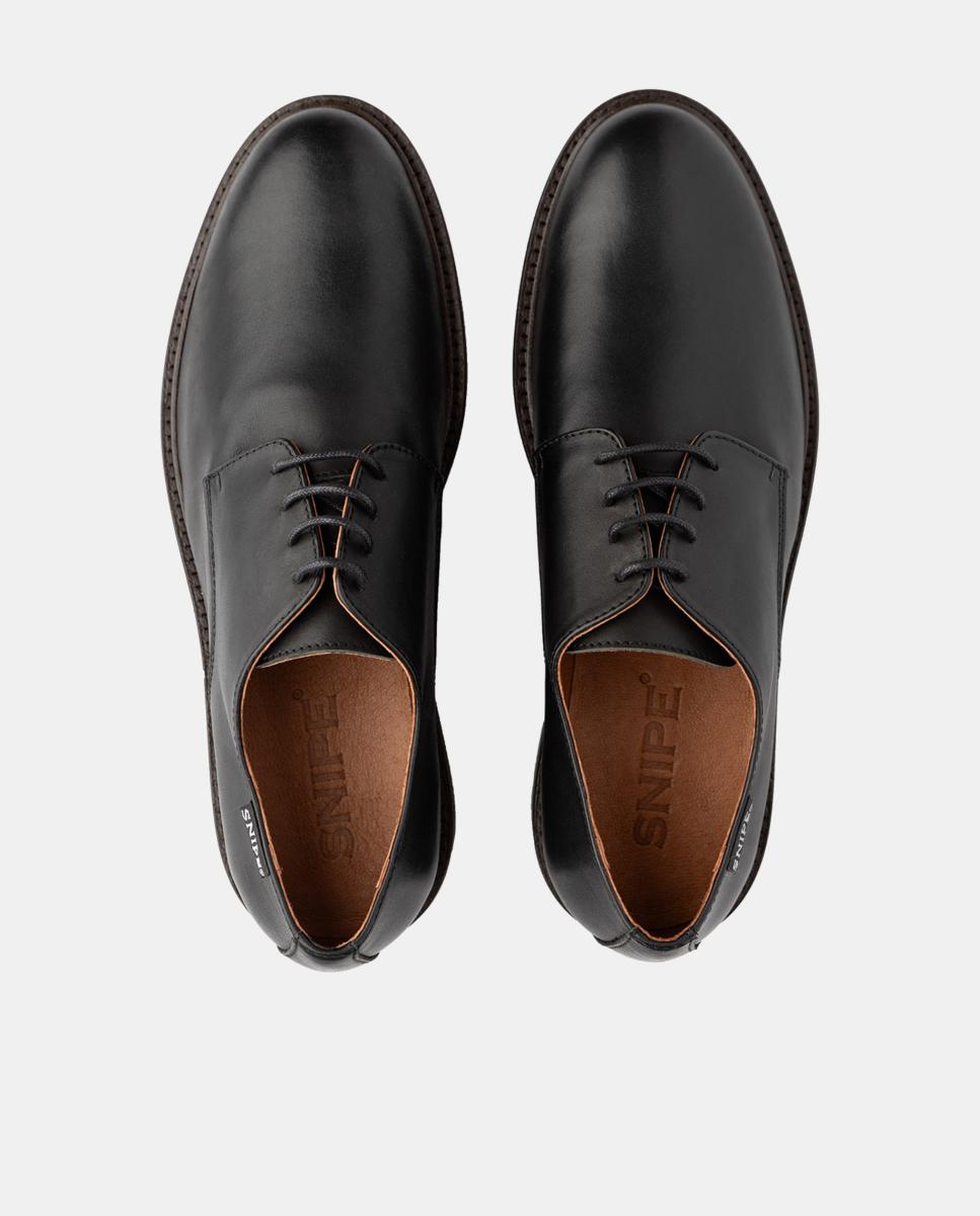 Sapatos Blucher em Pele Preto-4