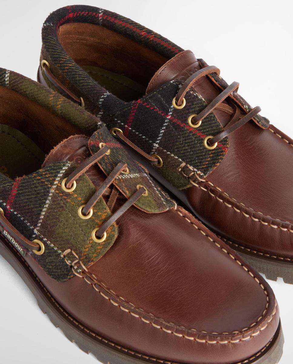 Zapato de hombre tipo náutico con suela de goma Barbour - Marrón oscuro Marrón oscuro-5
