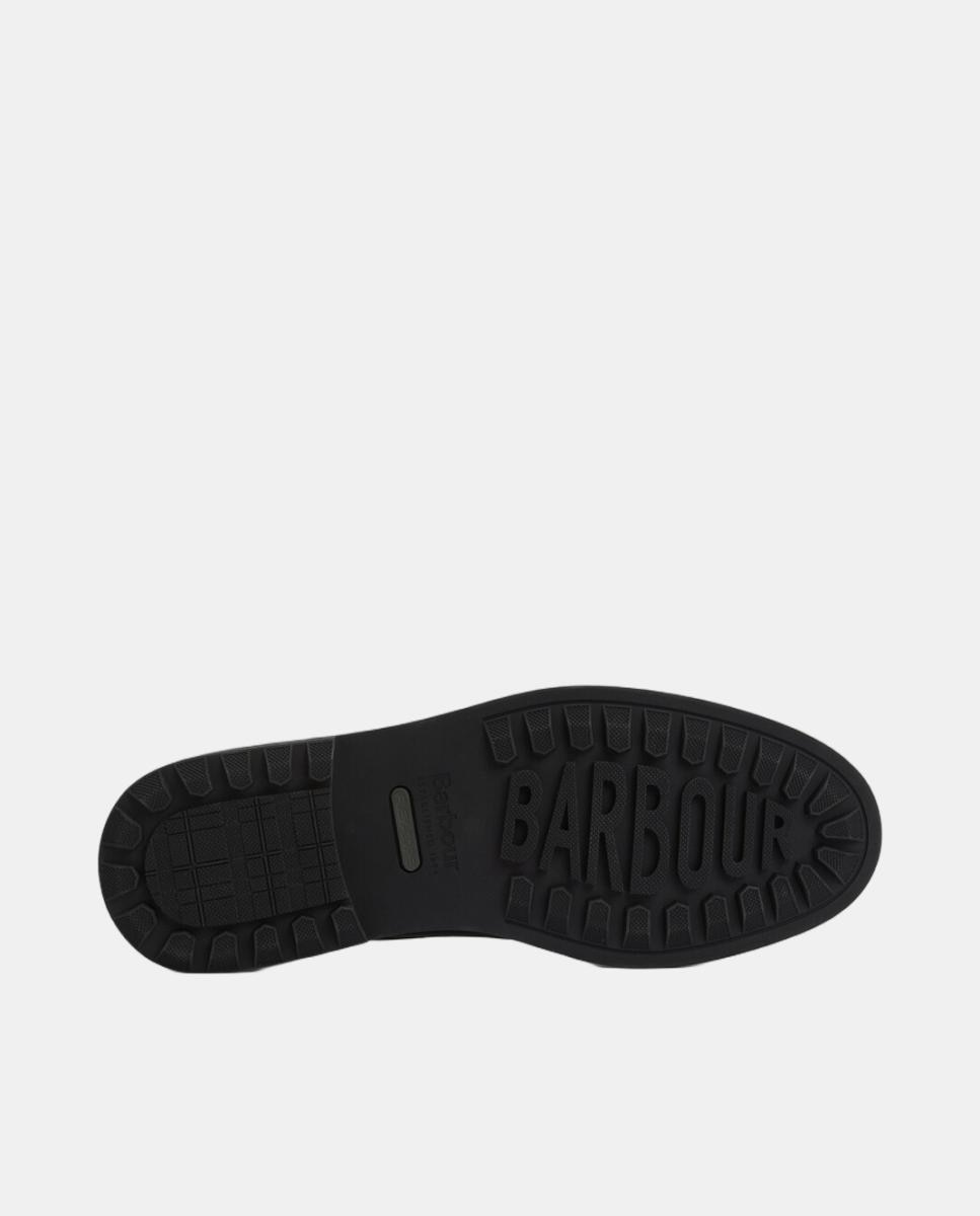 Zapato de hombre de piel con cordones de 4 ojales - Barbour - Negro Negro-6