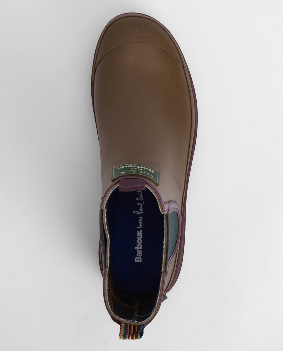 Galochas Tipo Botins da Colaboração Paul Smith Castanho-7