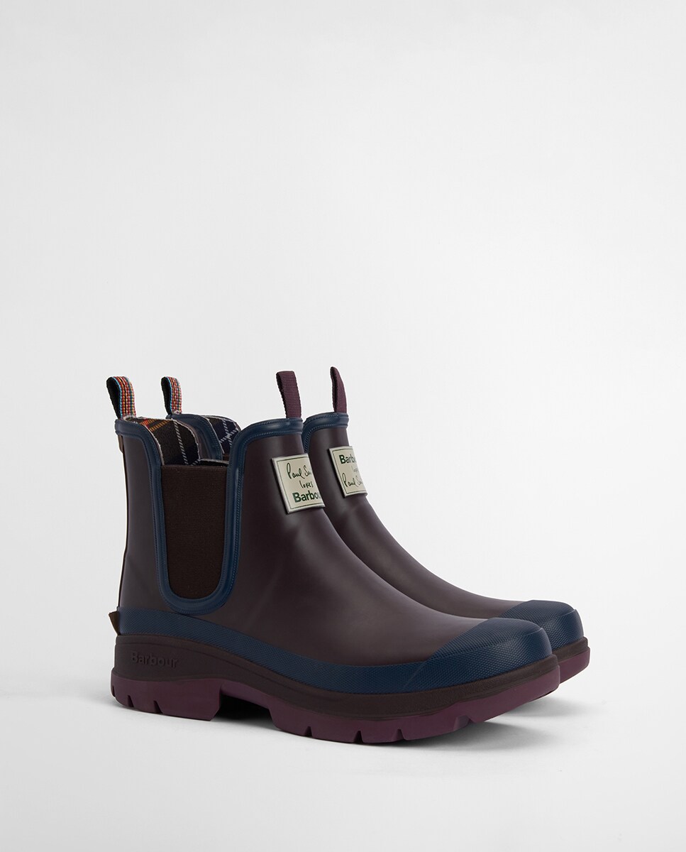 Galochas Tipo Botins da Colaboração Paul Smith Castanho-escuro-2