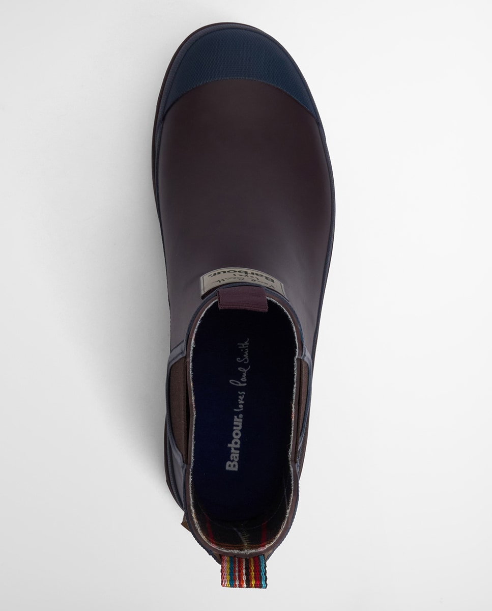 Galochas Tipo Botins da Colaboração Paul Smith Castanho-escuro-3