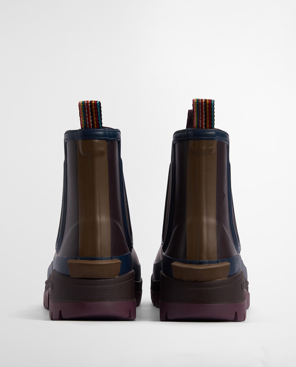 Galochas Tipo Botins da Colaboração Paul Smith Castanho-escuro-6