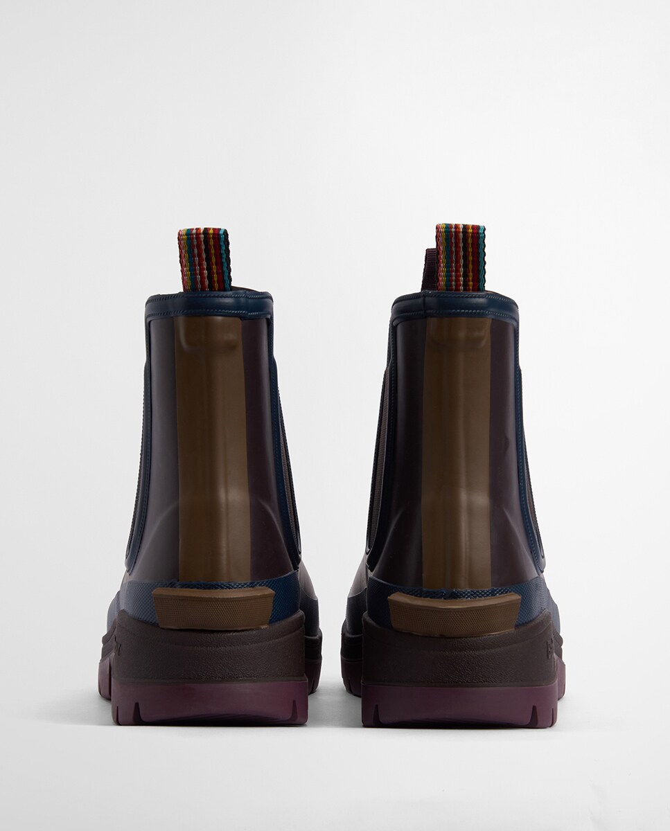 Galochas Tipo Botins da Colaboração Paul Smith Castanho-escuro-6