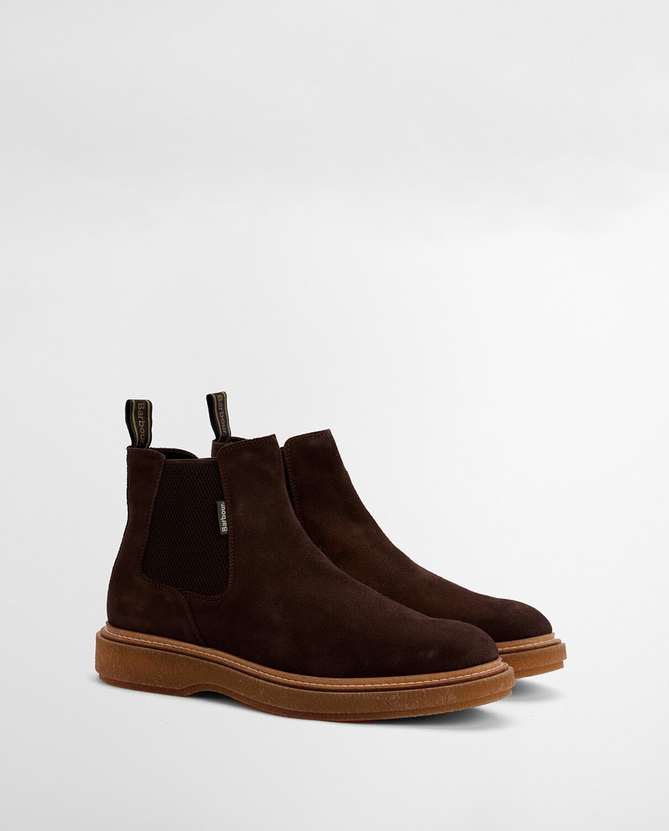 Botins Chelsea com Sola Crepe Castanho-escuro-2