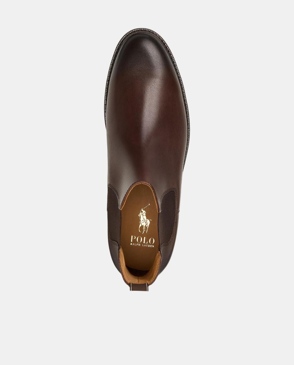 Botas Asher Tipo Chelsea em Pele Castanho-escuro-4