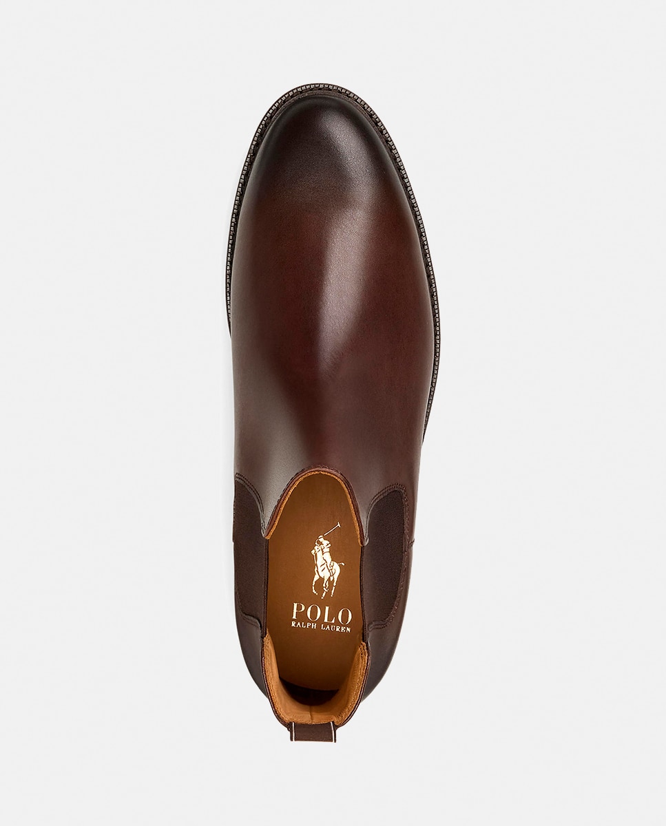 Botas Asher Tipo Chelsea em Pele Castanho-escuro-6