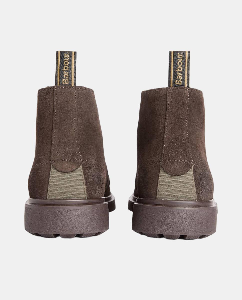 Bota de hombre tipo chukka encerada de cuero - Barbour - Marrón oscuro Marrón oscuro-2