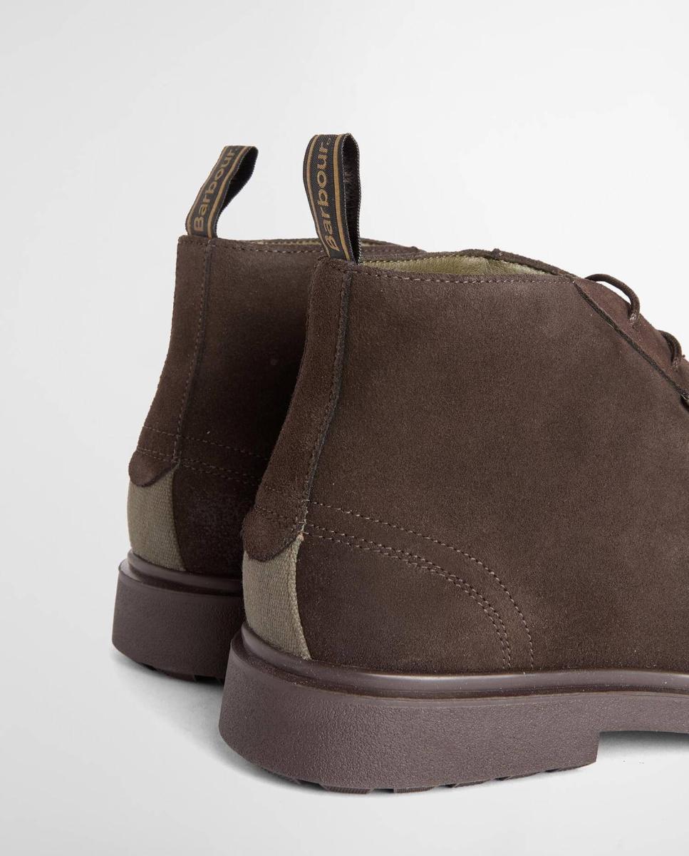 Bota de hombre tipo chukka encerada de cuero - Barbour - Marrón oscuro Marrón oscuro-3
