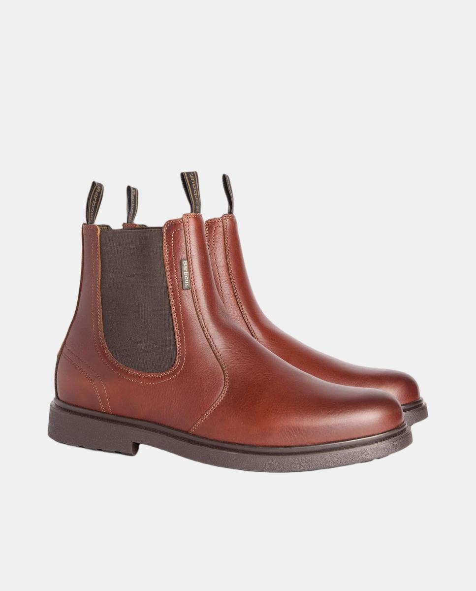 Bota de hombre de cuero encerada estilo Dealer - Barbour - Marrón Marrón-2