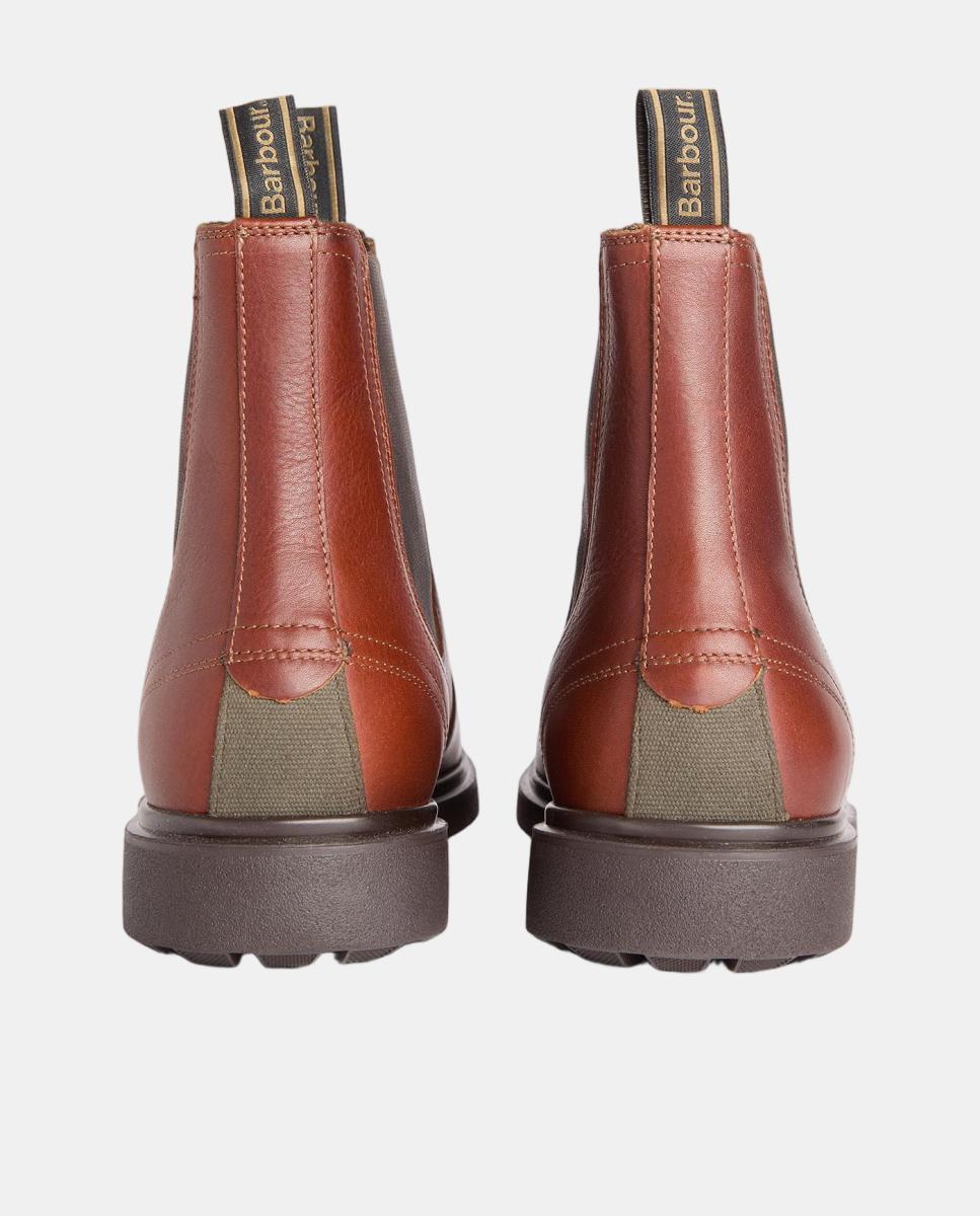 Bota de hombre de cuero encerada estilo Dealer - Barbour - Marrón Marrón-3