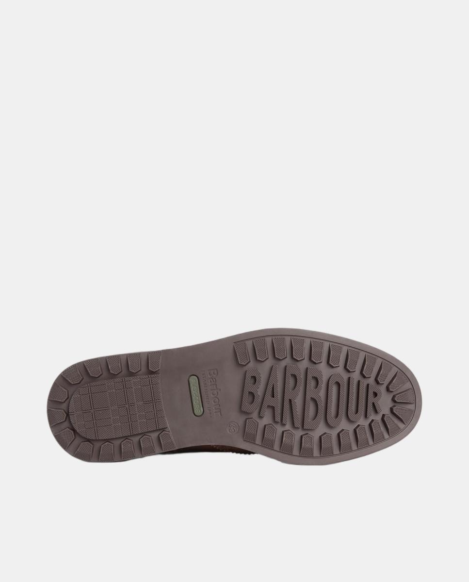 Botas de hombre de piel con panel de lona - Barbour - Marrón oscuro Marrón oscuro-2