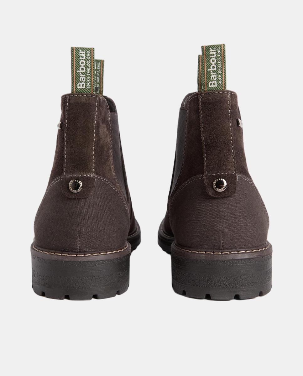 Botas tipo chelsea de pele impermeável Castanho-escuro-3