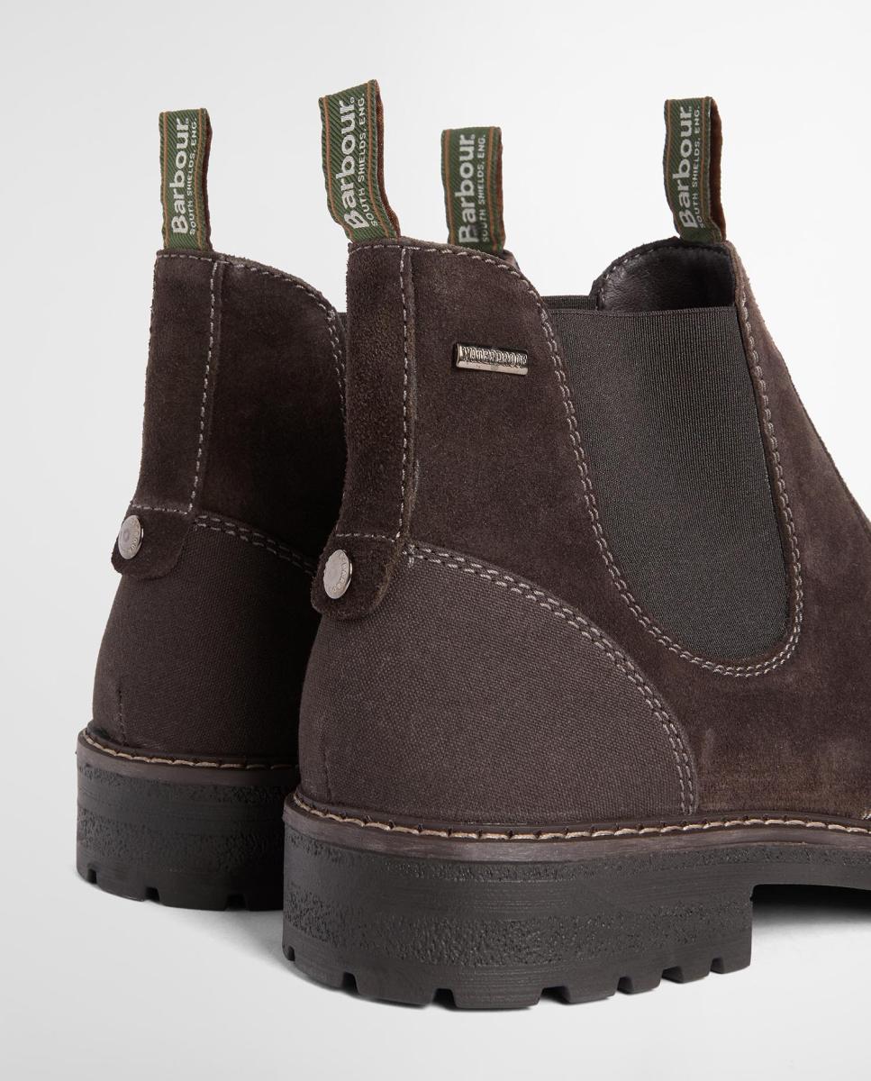 Botas tipo chelsea de pele impermeável Castanho-escuro-5