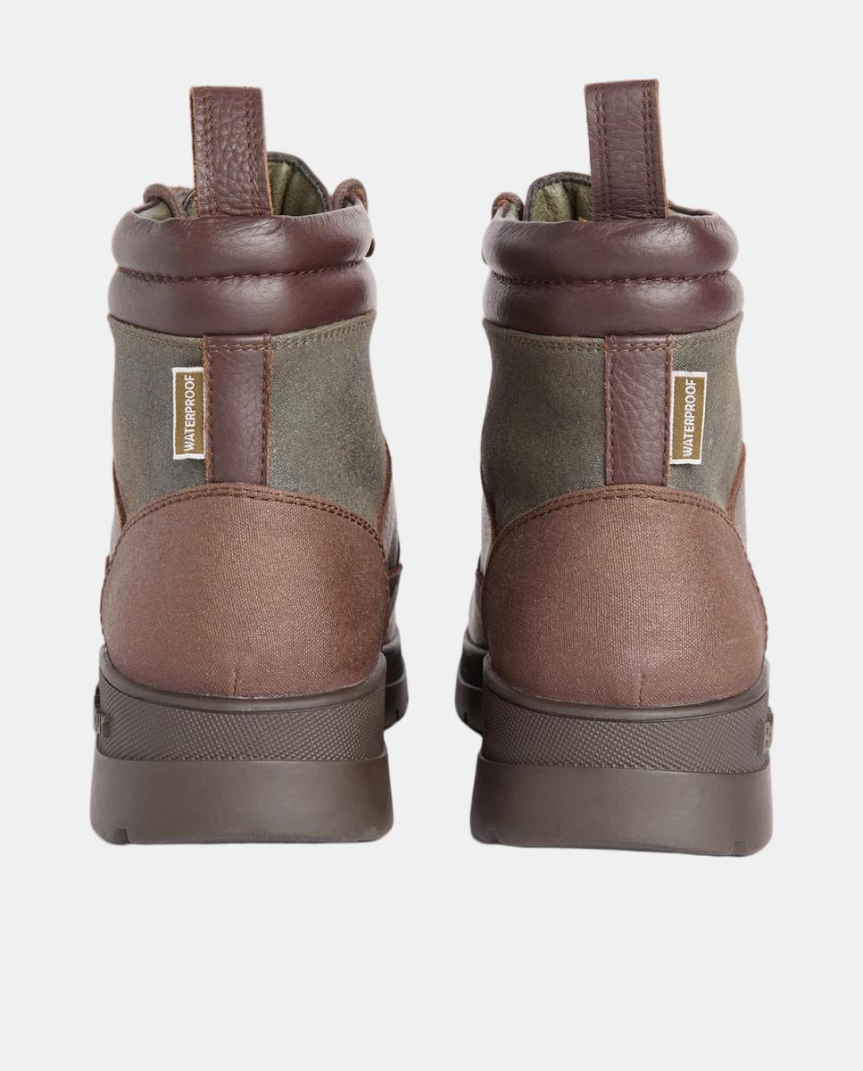 Bota de hombre de piel impermeable con cordones - Barbour - Marrón oscuro Marrón oscuro-2