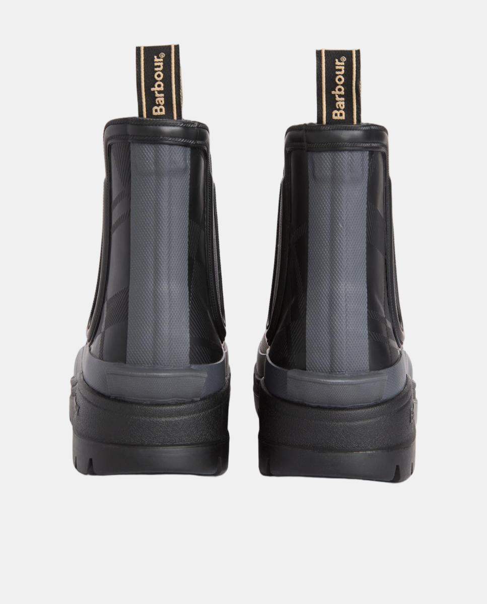 Bota impermeável tipo chelsea com relevo tartan Preto-3