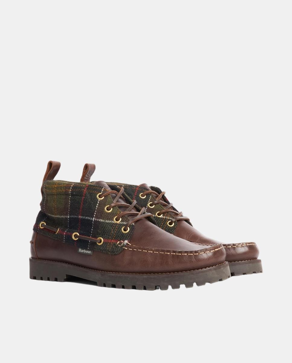Bota de hombre tipo chukka encerada de cuero - Barbour - Marrón oscuro Marrón oscuro-2