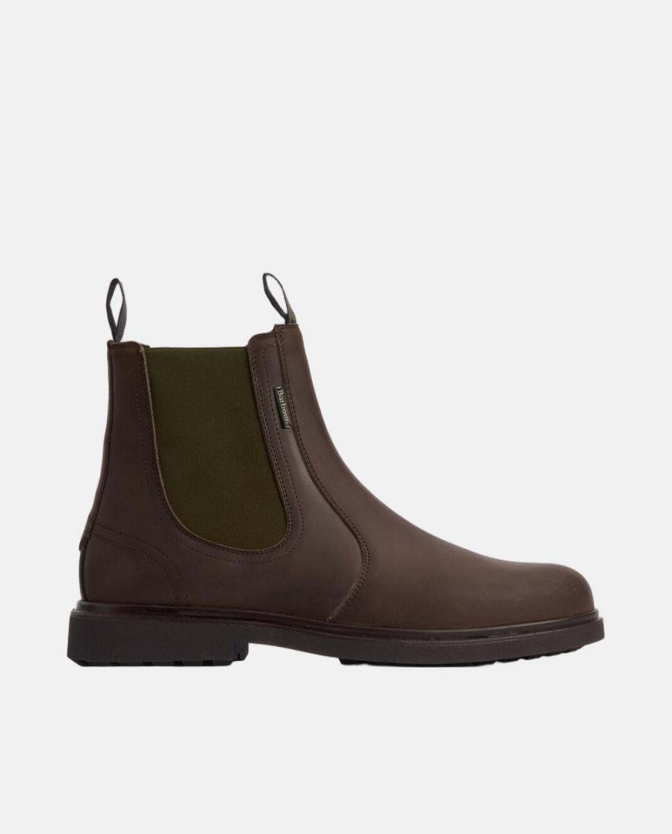 Bota estilo chelsea de piel encerada de hombre - Barbour - Marrón oscuro Marrón oscuro-1