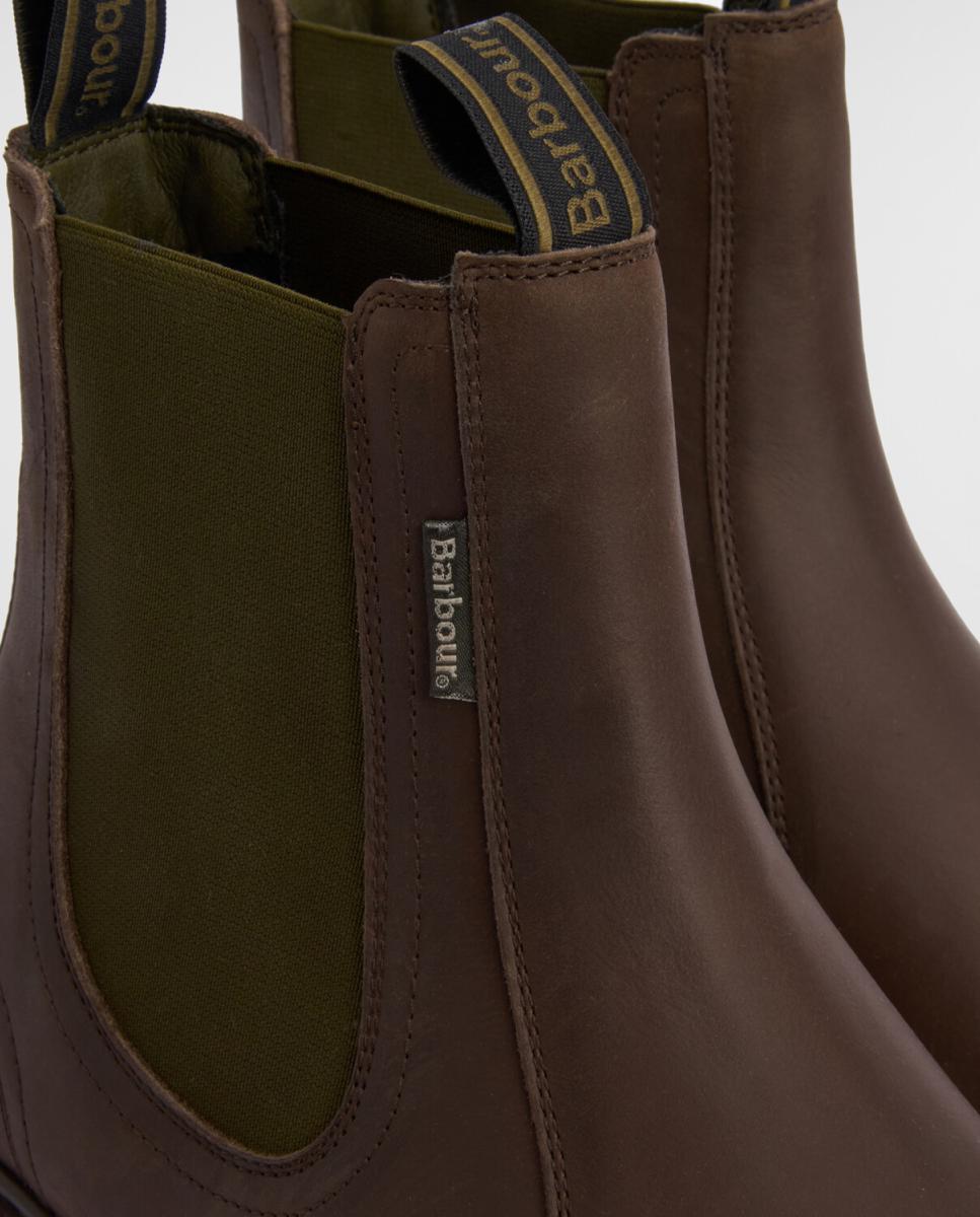 Bota estilo chelsea de piel encerada de hombre - Barbour - Marrón oscuro Marrón oscuro-8