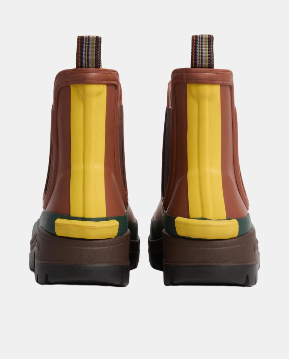 Bota impermeável tipo chelsea colaboração Paul Smith Castanho-2