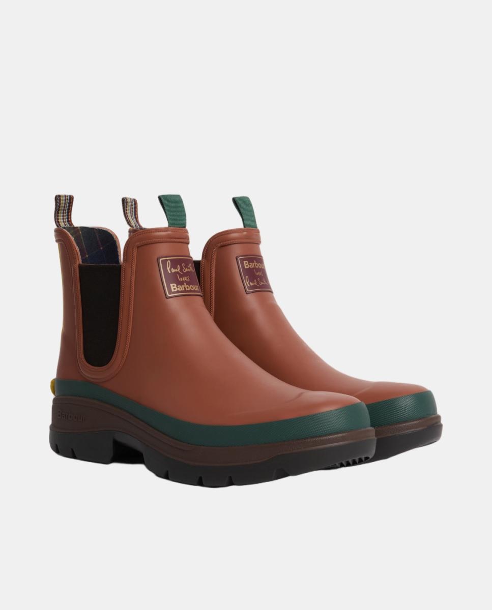 Bota impermeável tipo chelsea colaboração Paul Smith Castanho-3