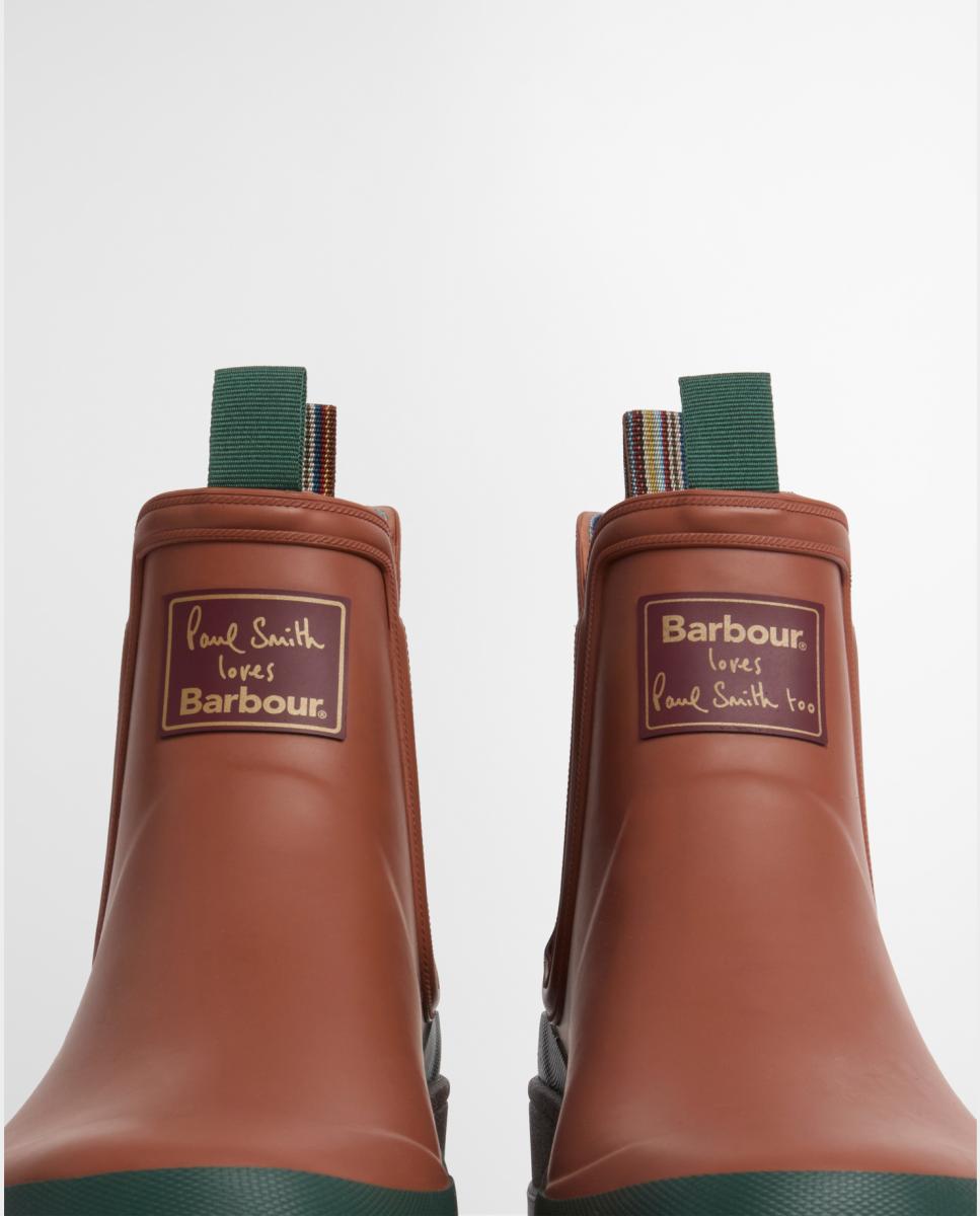 Bota impermeável tipo chelsea colaboração Paul Smith Castanho-5