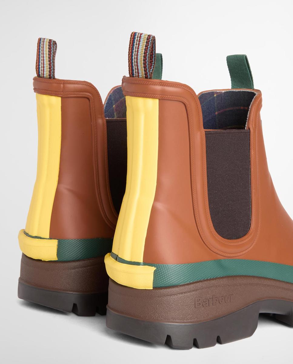 Bota impermeável tipo chelsea colaboração Paul Smith Castanho-7