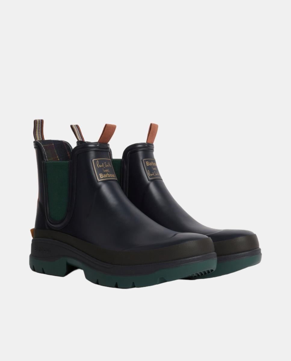Bota de hombre de agua tipo chelsea colaboracion Paul Smith - Barbour - Azul oscuro Azul oscuro-3