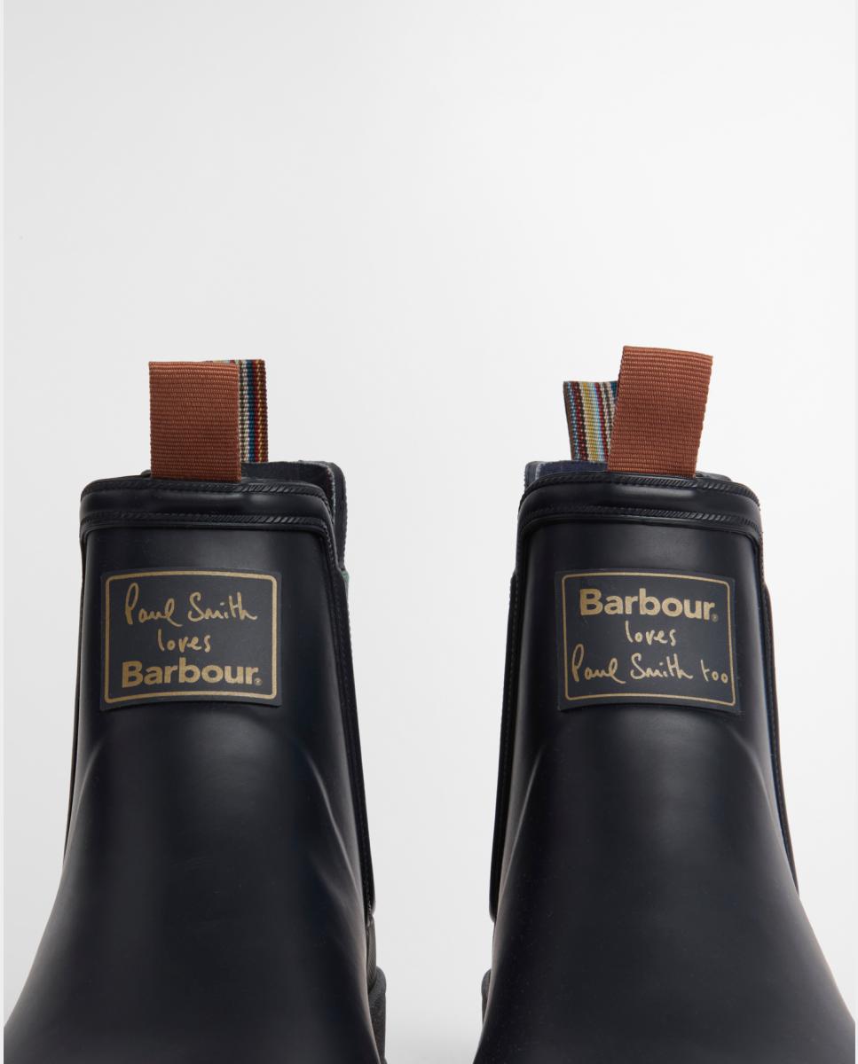 Bota de hombre de agua tipo chelsea colaboracion Paul Smith - Barbour - Azul oscuro Azul oscuro-5