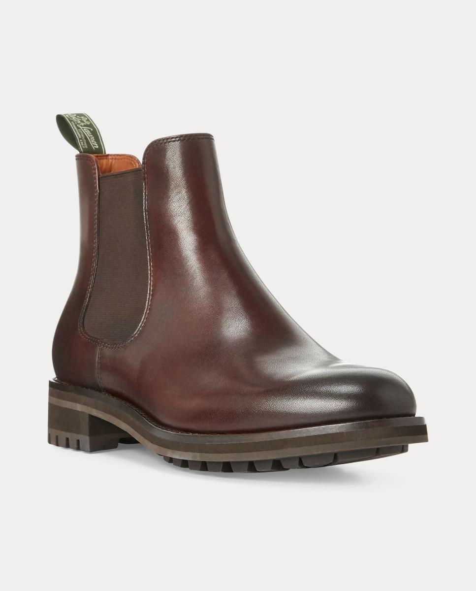 Botas Chelsea Bryson em Pele. Castanho-escuro-2