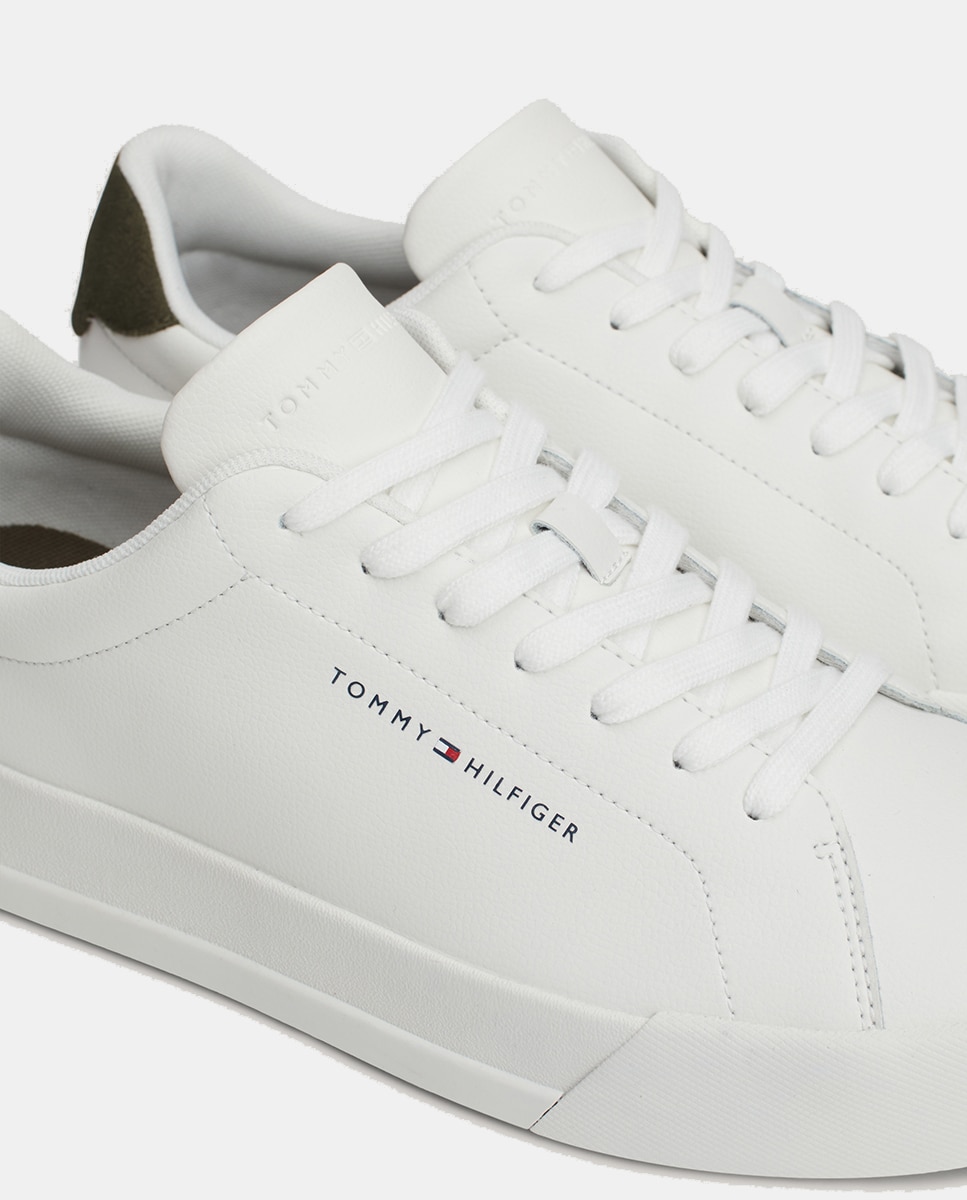 Sapatilhas Court em Pele Branco-5