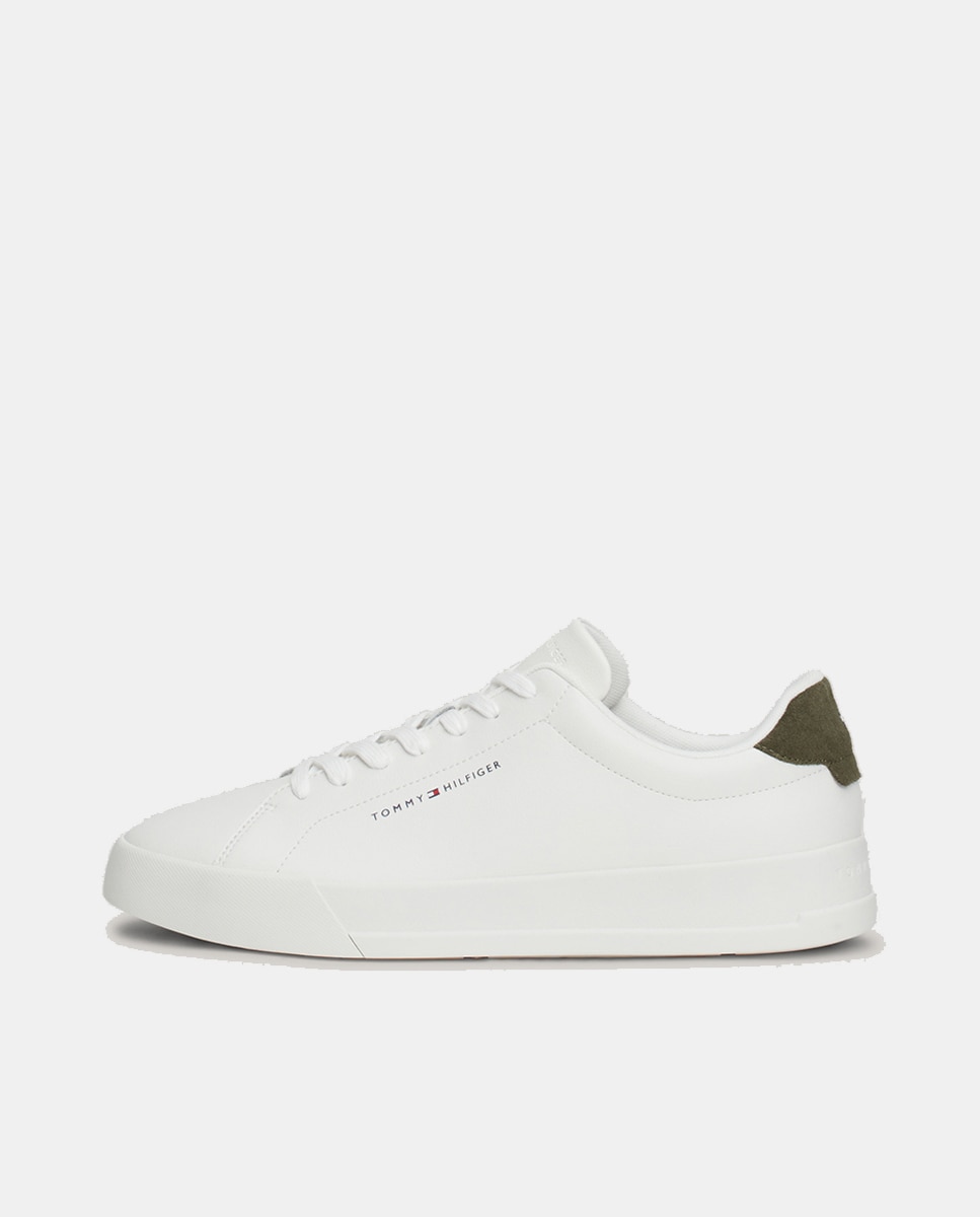 Sapatilhas Court em Pele Branco-6