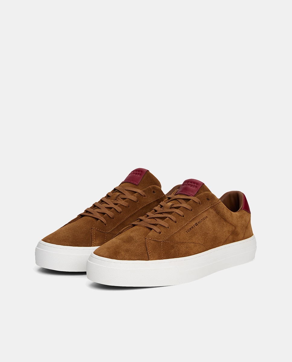 Sapatilhas em Pele Bovina com Contraste Couro-2