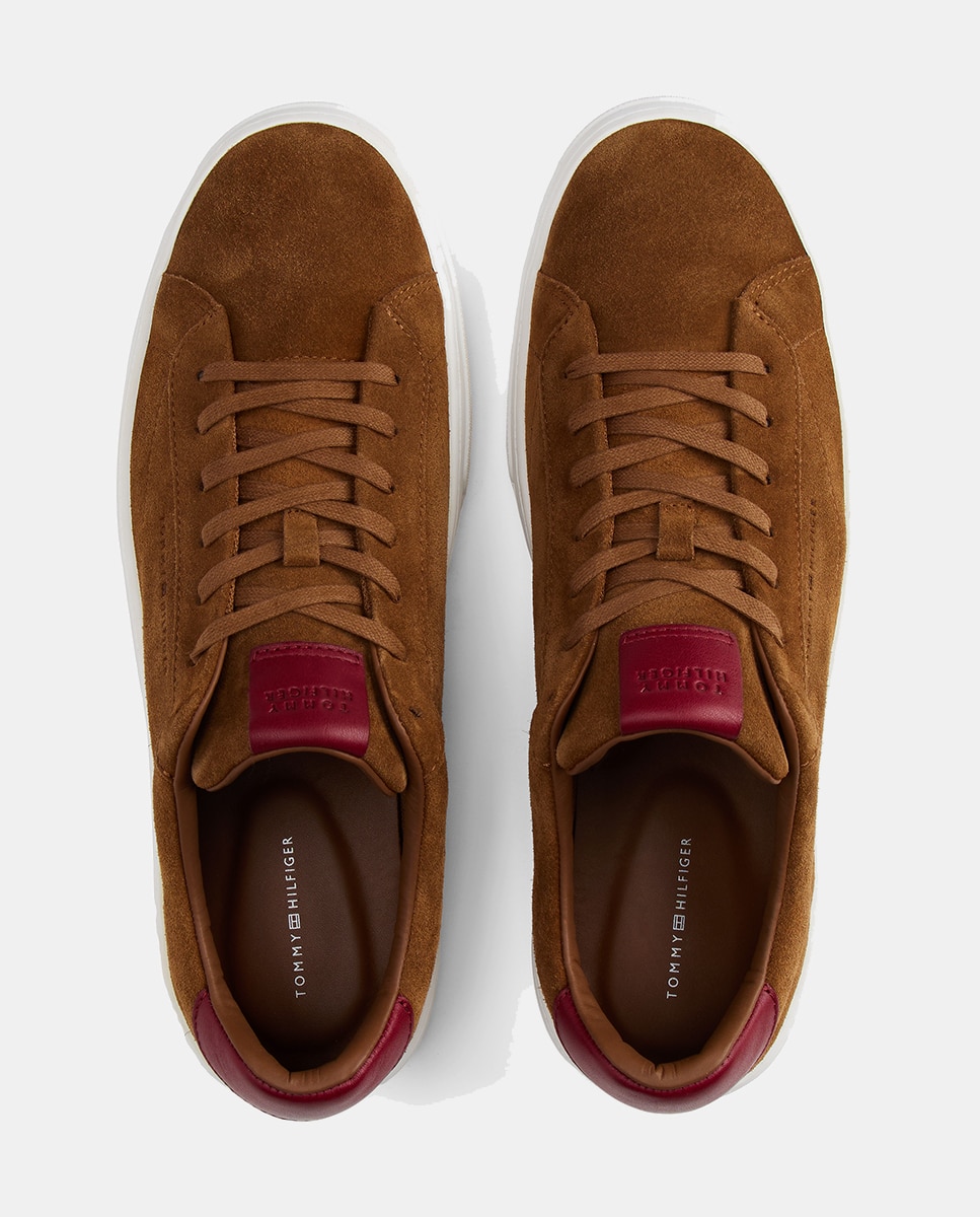 Sapatilhas em Pele Bovina com Contraste Couro-3