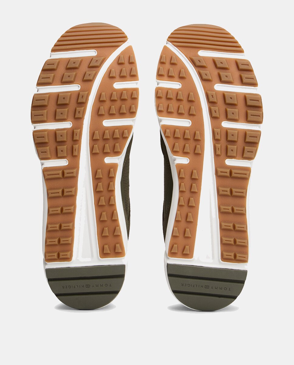 Sapatilhas Running Mix com Logótipo Verde-escuro-5