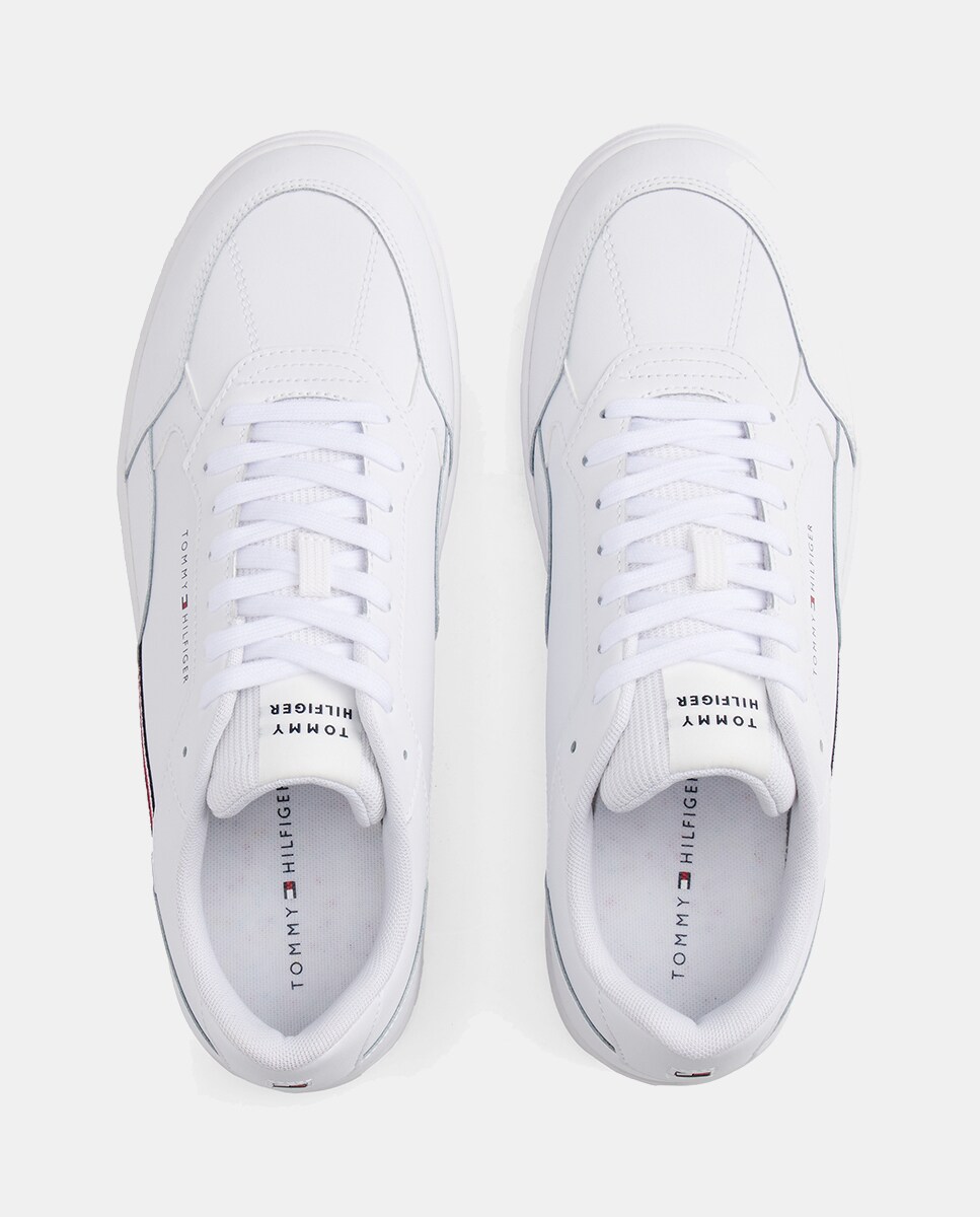 Sapatilhas de Basquetebol em Pele com Bandeira Branco-3