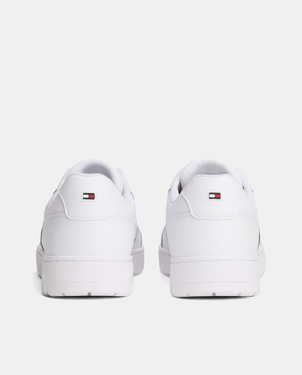 Sapatilhas de Basquetebol em Pele com Bandeira Branco-4