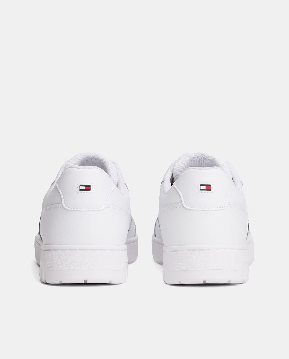 Sapatilhas de Basquetebol em Pele com Bandeira Branco-4