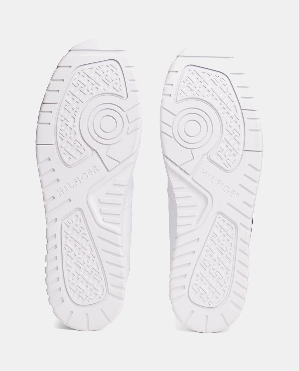 Sapatilhas de Basquetebol em Pele com Bandeira Branco-5