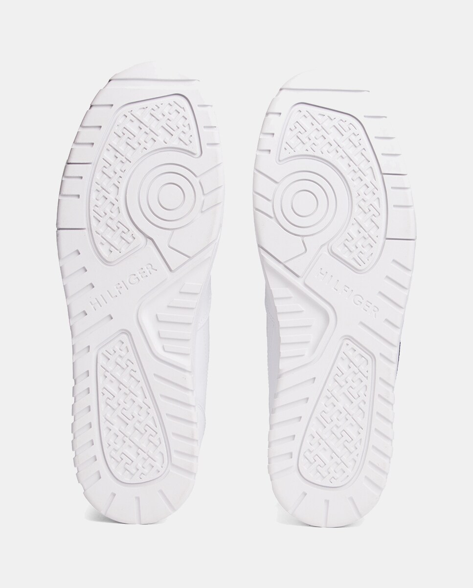 Sapatilhas de Basquetebol em Pele com Bandeira Branco-5