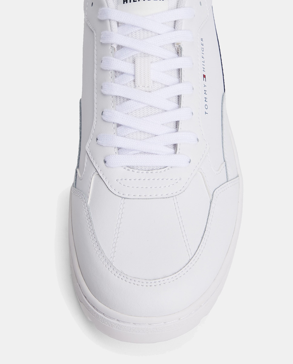 Sapatilhas de Basquetebol em Pele com Bandeira Branco-6