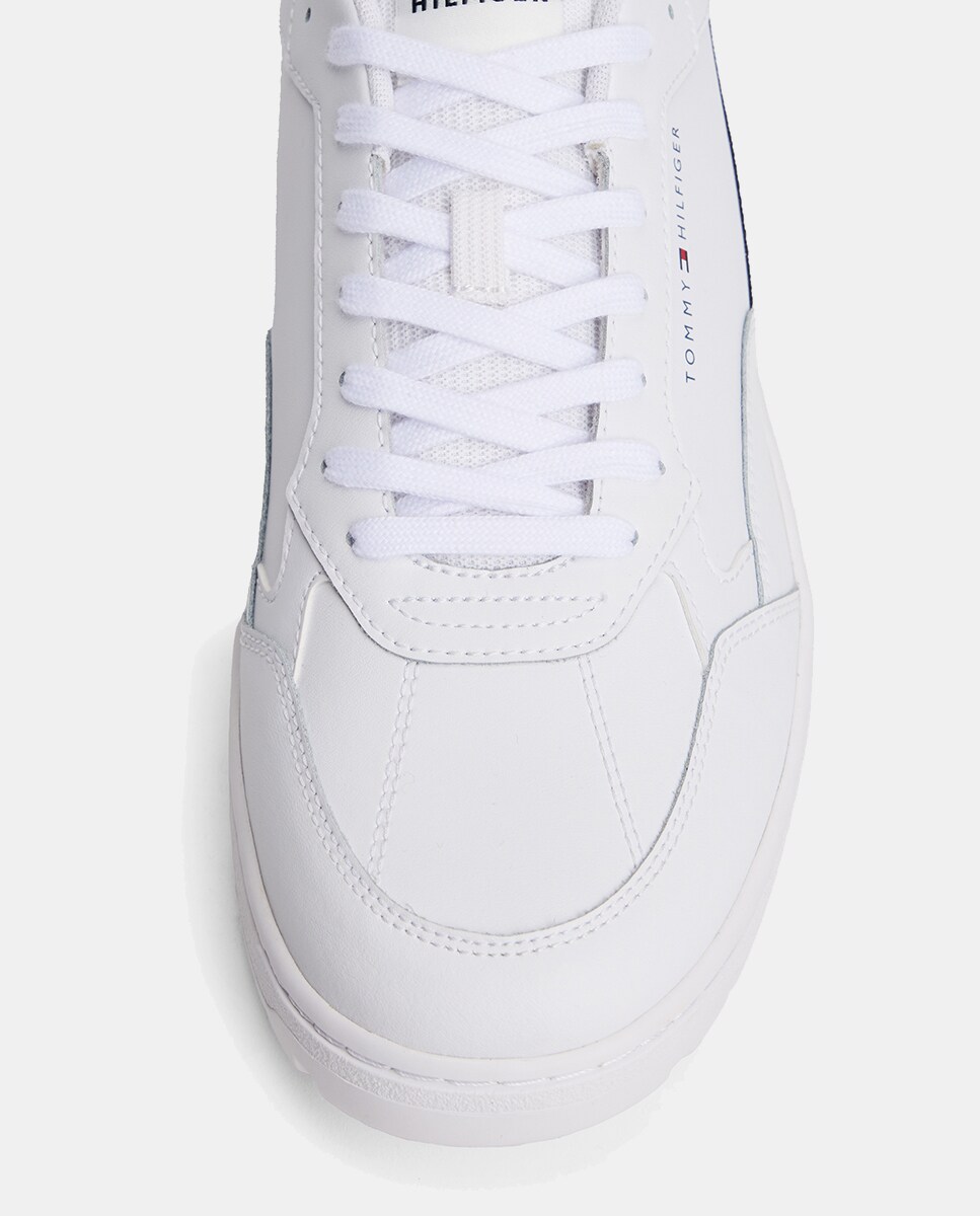 Sapatilhas de Basquetebol em Pele com Bandeira Branco-6