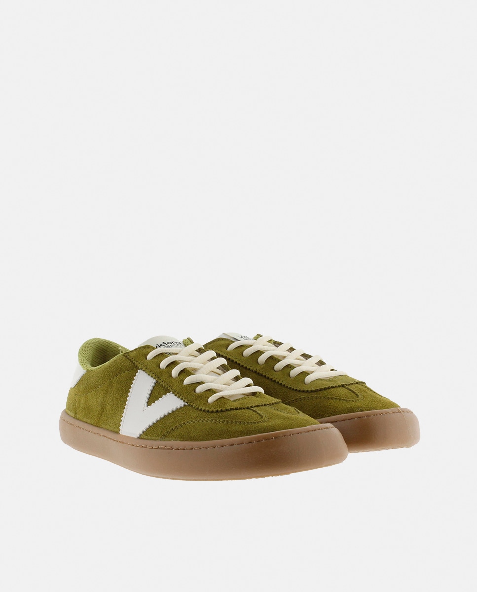 Sapatilhas de Croute Unissexo Barefoot com Peças de Efeito de Pele em Contraste Azeitona-5