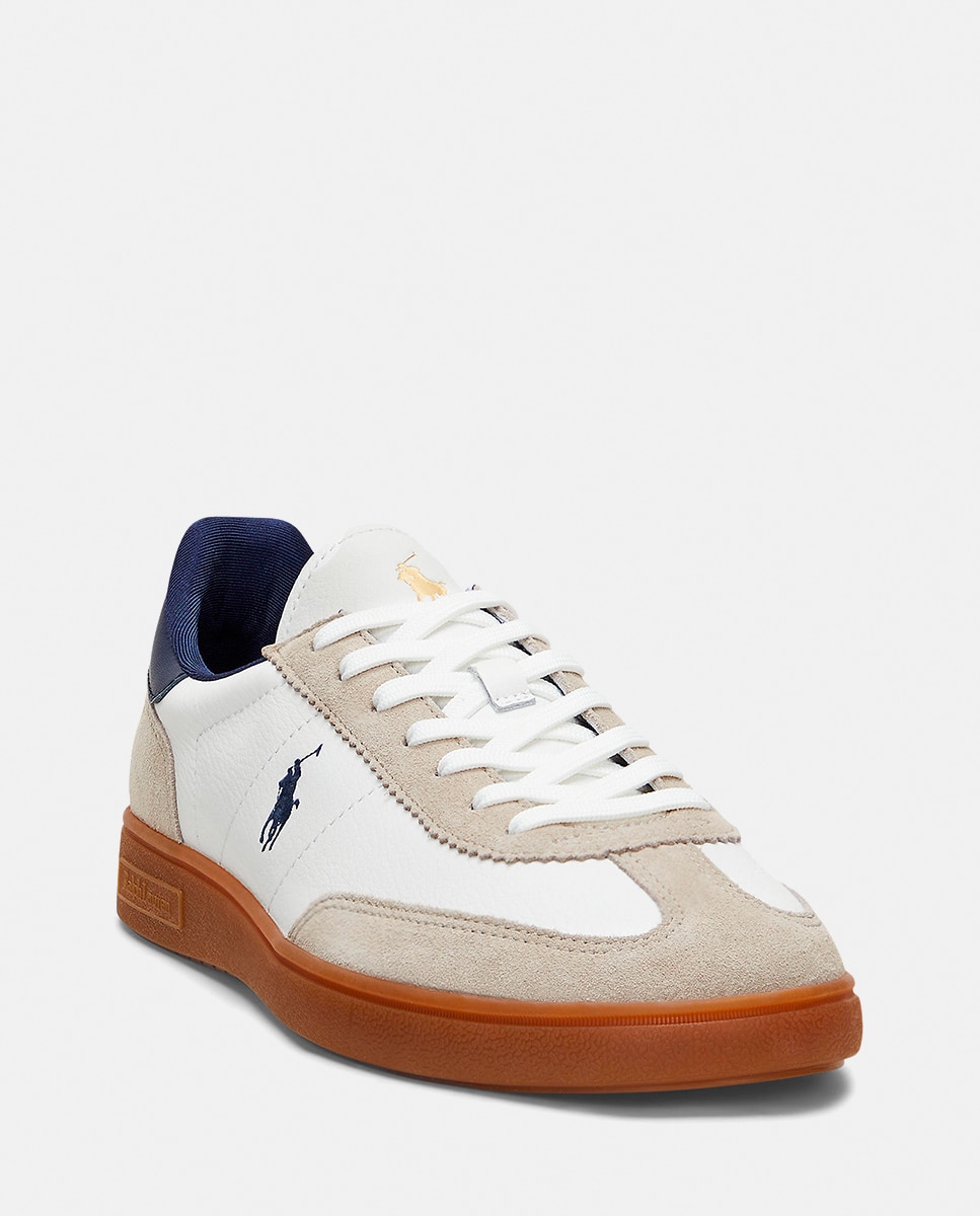 Zapatillas Bedford de hombre tipo casco bajas piel - Polo Ralph Lauren - Blanco Hueso Blanco Hueso-3
