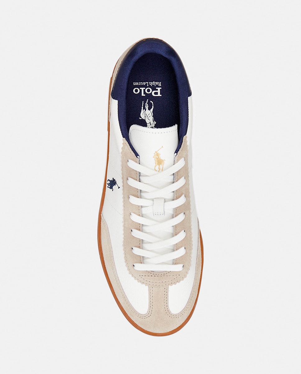 Zapatillas Bedford de hombre tipo casco bajas piel - Polo Ralph Lauren - Blanco Hueso Blanco Hueso-4