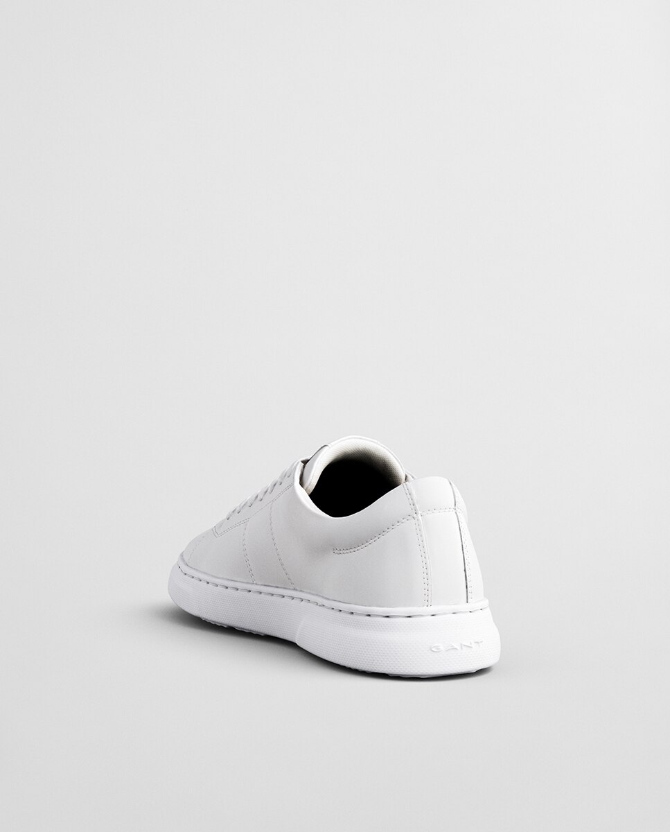Sapatilhas Desportivas em Pele com Atacadores Branco-4