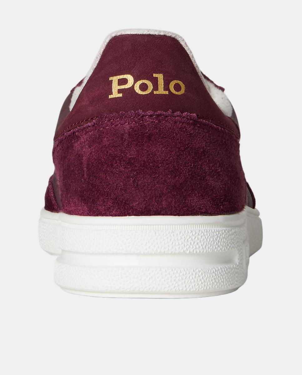 Sapatilhas Baixas Bedford em Pele Vermelho/Grená-3