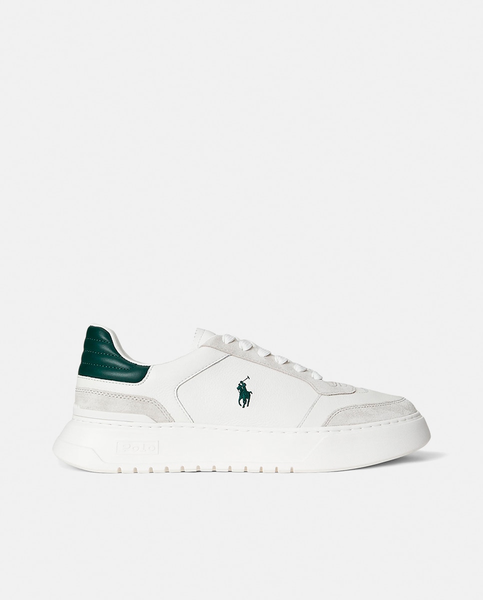 Sapatilhas Baixas RLITE SPORT em Pele Branco-1