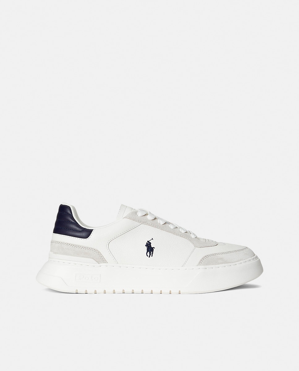 Sapatilhas Baixas RLITE SPORT em Pele Branco-1